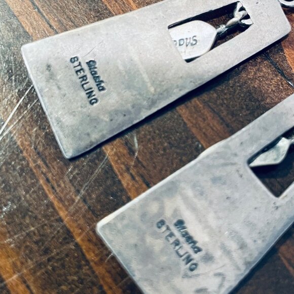 Vintage Masha Najavo Sterling Silver Earrings - Picture 3 of 4